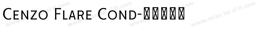 Cenzo Flare Cond字体转换